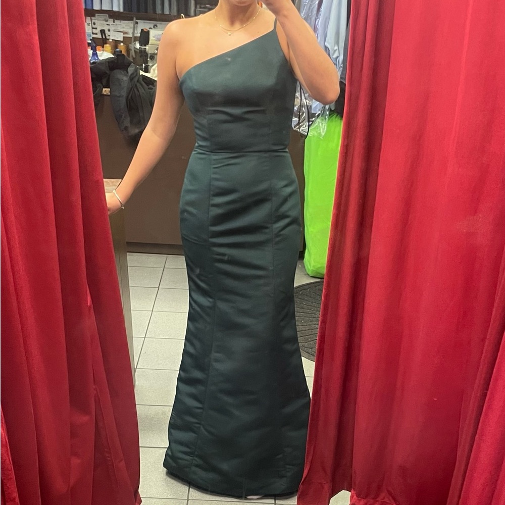 Bella Bridesmaid Hunter Green dress